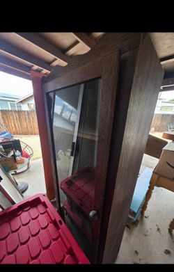 Tall glass cabinet