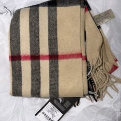 Burberry Cashmere Scarf New with Tag! Swap for Mens Slender LV Wallet