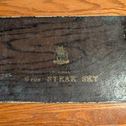 Vintage Faux Antler Steak Knife Set
