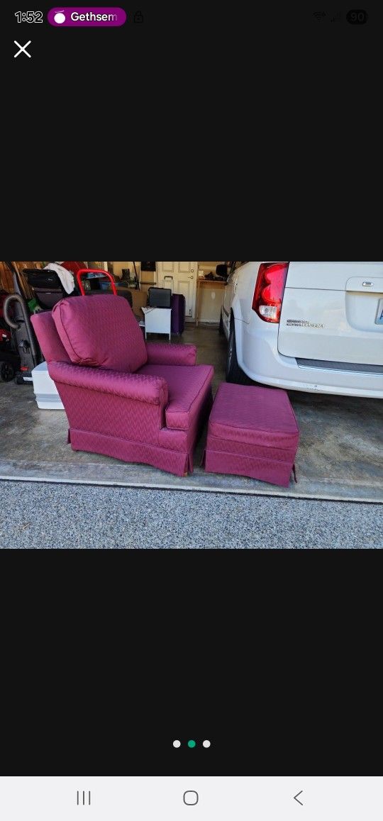Accent Chair With Ottoman 