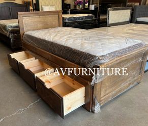 Twin Bed w Drawers and Mattress