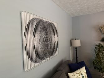 Large 3D Geometric Optical Wall Art – Modern Statement Piece