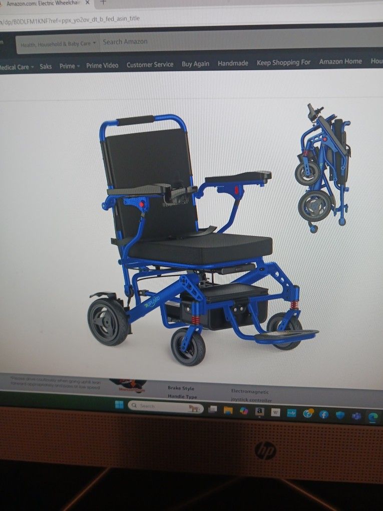 Roplaso Electric Ultra Lightweight Foldable Wheelchair