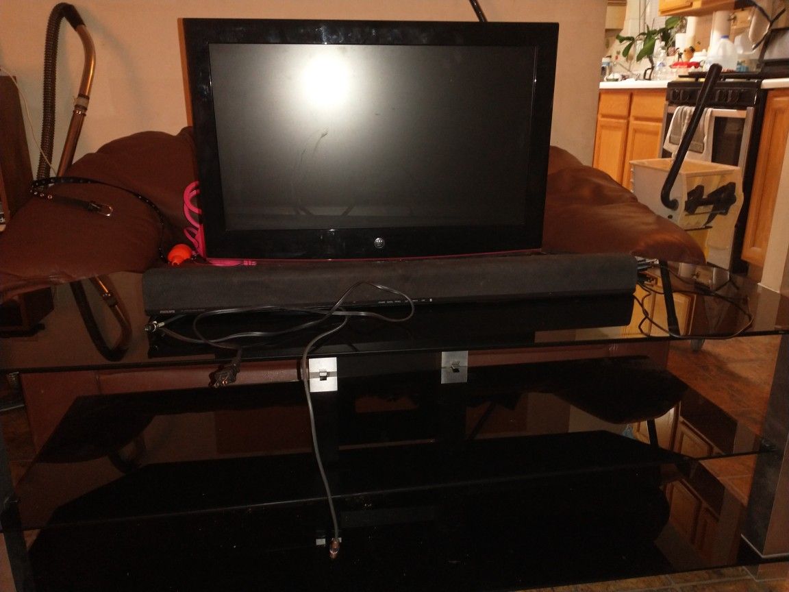 26in Tv, Sound Bar And Stand