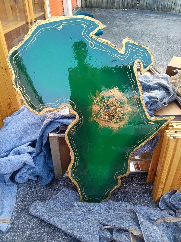 Africa shaped coffee table/ wall art