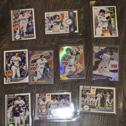 HUGE Shohei Ohtani LOT of 10 LA Dodgers Baseball cards! $75 value in good condition & all sleeved in top loaded. MVP World Series Champ! $75 value! ⚾️