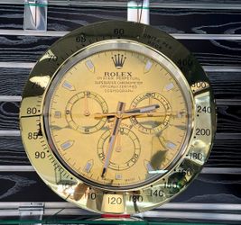 DAYTONA Cosmograph Wall Clock | Yellow Gold Bezel Insert | Yellow Gold Dial Face