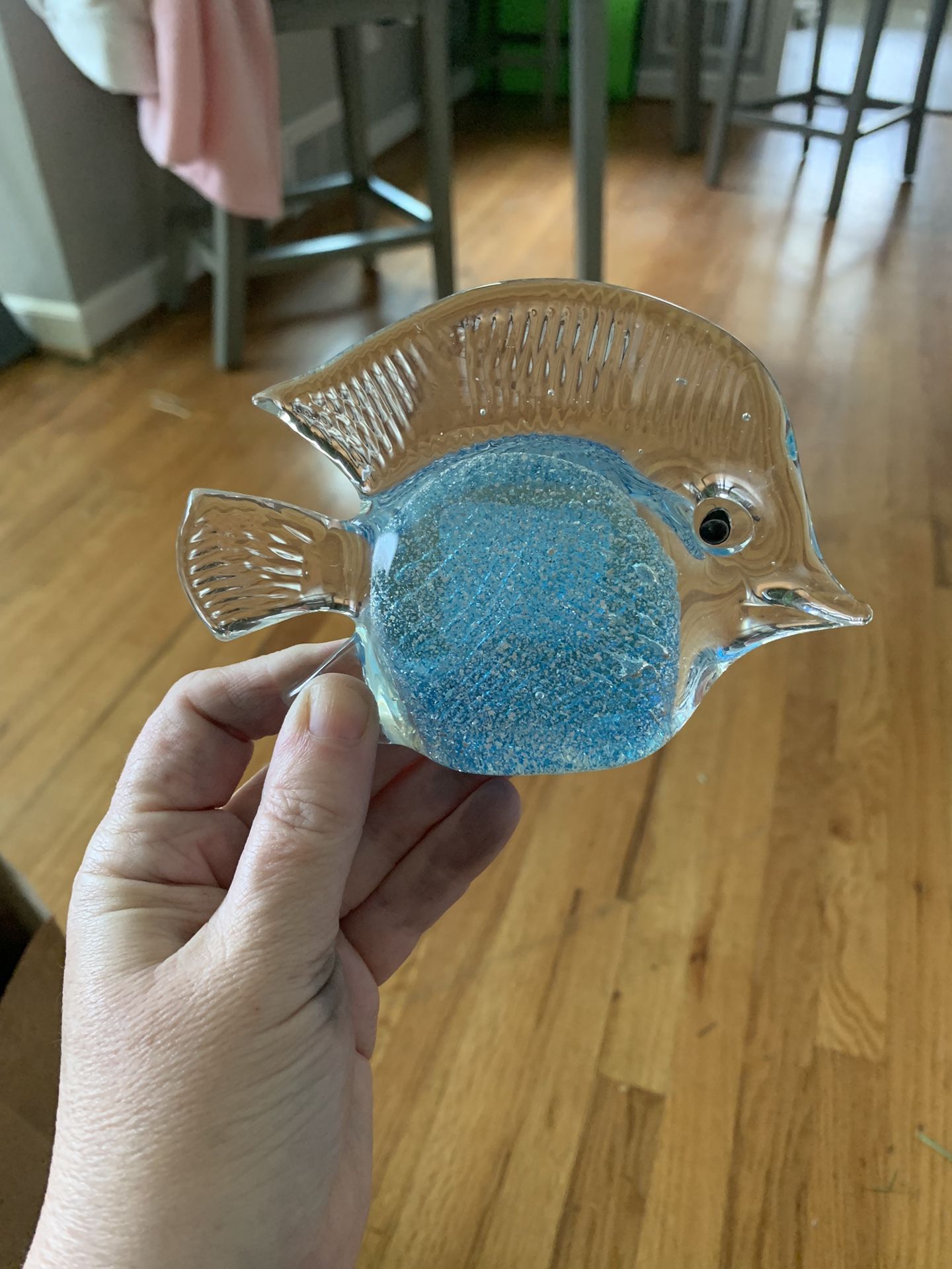 Glass Angel Fish Paperweight 