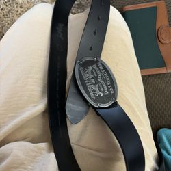 Levi's Men's 85/34 Bridle Leather Belt Black