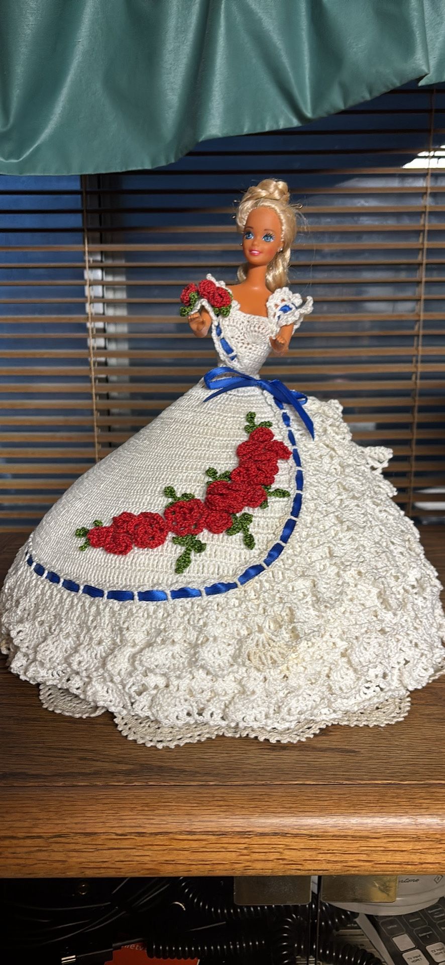 Miss July 1992 Barbie Hand Crochet Dress Annie Potter Cotillion Collection