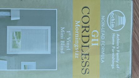 Miniblind cordless vinyl 1"