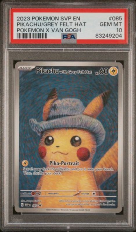 PSA 10 GEM MINT Pikachu With Grey Felt Hat