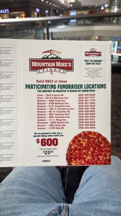 cupon’s for mountain mikes pizza