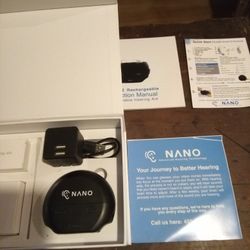 Nano Rechargeable Hearing Aids With Charger 