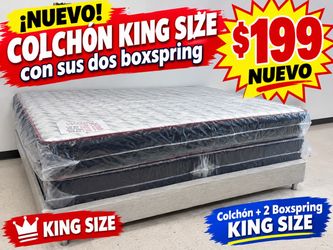 New king set mattress and box spring