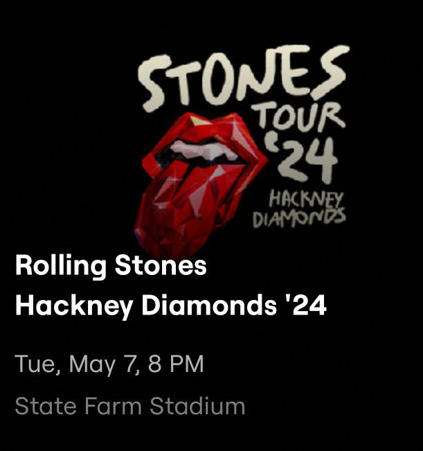 4 Rolling Stones Tickets Club level  $175 Each
