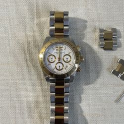 Mens Invicta 7029 Speedway Chronograph Two Tone Bracelet Watch