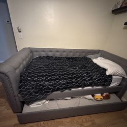 Day Bed Twin Size With Trundle, No Mattress 