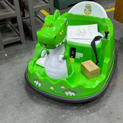 Toddler Bumper Car for Kids 1.5-6, 12V Baby Ride on Cars w/Remote Control, Music, Wide Seat, Colorful LED & Spray, Electric Ride on Toys Boys Girls, D