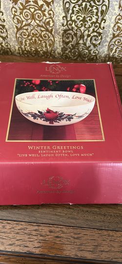 Lenox And Their Winter Greeting Pattern Bowl