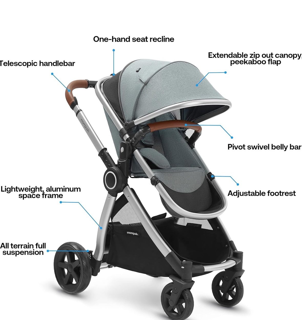 Mompush Ultimate2 Baby Stroller for Toddler