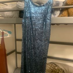 Teal Sequined Dress (small)