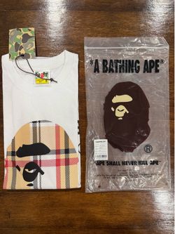 Bape X Burberry collab white T