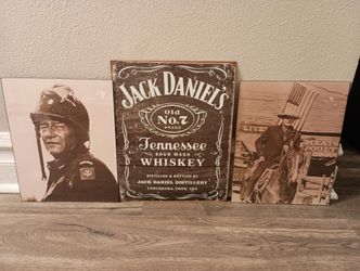 John Wayne & Jack Daniels Wall Art-new