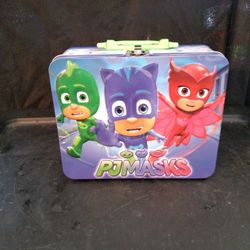 Disney Pj Mask Lunch Box Tin With Handle. Box Only No Puzzles.