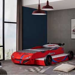 Twin Car Bed With Trundle Mattress Included( Please Read Description For More Information)