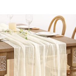 Cheese Cloth Table Runners (ivory)