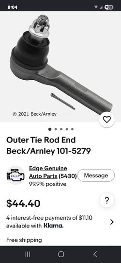 $39 Each Beck/Arnley Steering Tie Rod End 101-5279 Ford Ranger Mazda Mountainer
