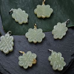 100% Natural Hetian Jade With 18k Gold (each)