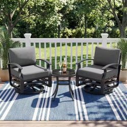 3pc Outdoor furniture set Gray