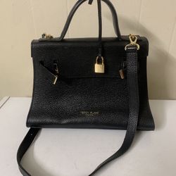 Like New Black Teddy Blake Bag 11” Italy Leather  