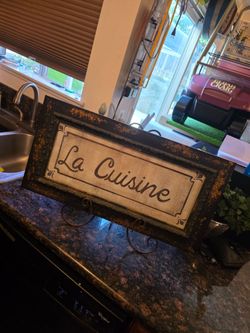 La Cuisine Decorative Kitchen Sign 25x13 beautiful art Italian