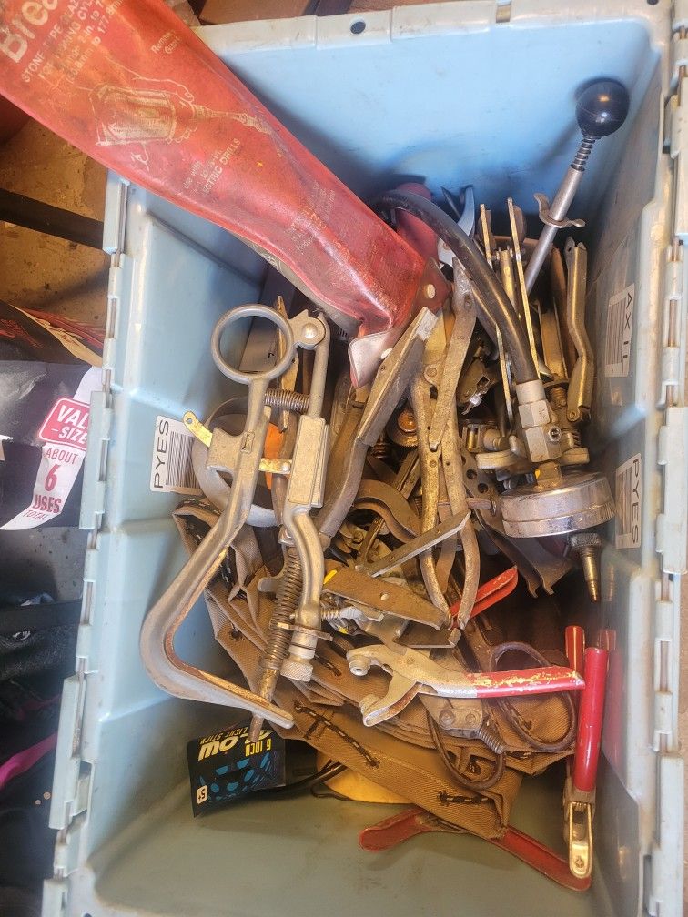 Huge Lot Of Tools, Tool Box Included, Some Vintage