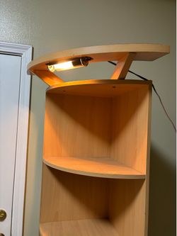 Vintage Collectible Wood Corner Bookshelf