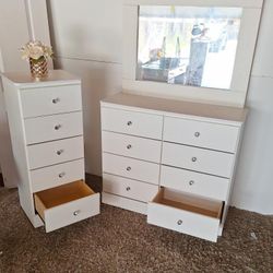 Tocador Set,dresser W Mirror, Nighstand 