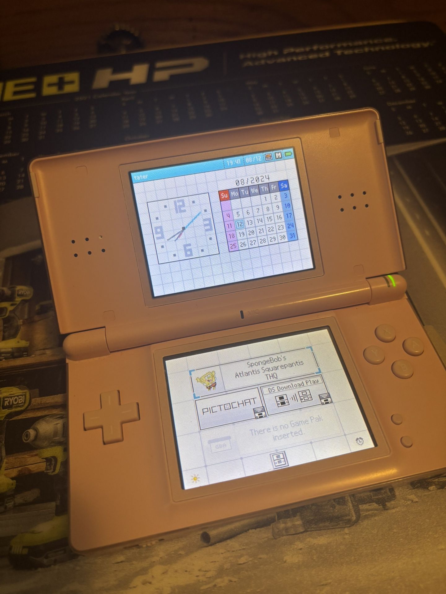 Pink Nintendo DS Lite W/ Charger