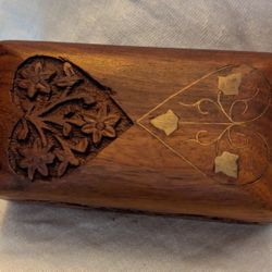 Hand Carved Wood Box