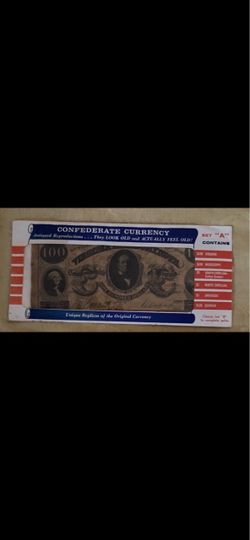 Vintage copy of confederate currency set “A”