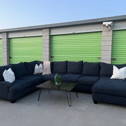 Navy Blue Sectional Couch With Delivery