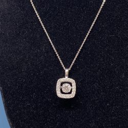 10/14k Diamond Pendant Necklace 