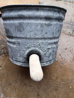 19 51 To 1960 Galvanized Feed Pail With Nipple