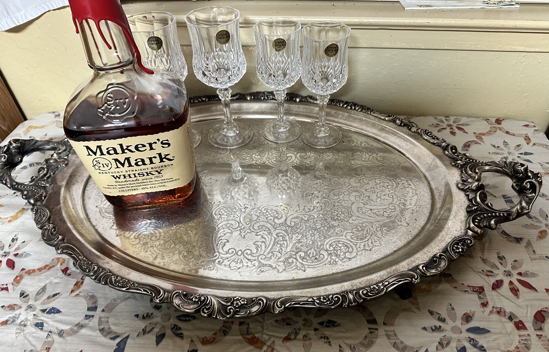 Wallace Silver Plate BAROQUE 29" Serve Platter Tray 294F