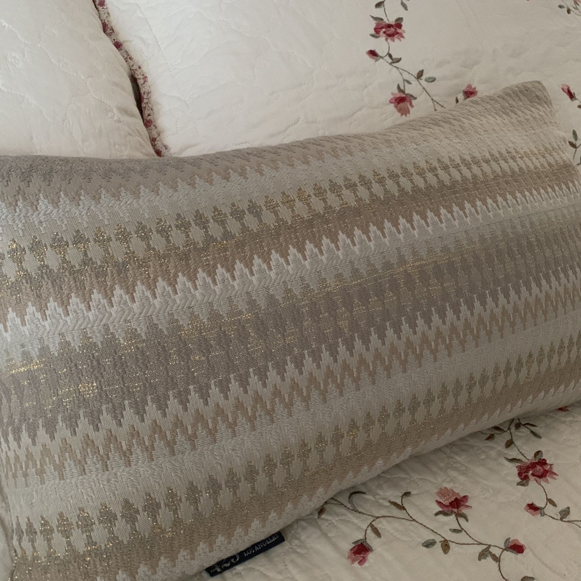 Toss Pillow In Gold And Champagne Color Like New