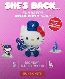 Dodgers 50th Anniversary Hello Kitty