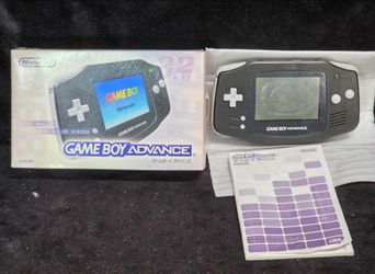 GameBoy Advance BLACK Console In Box**PARTS/REPAIR/READ DISC