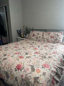 grey ikea bed frame queen